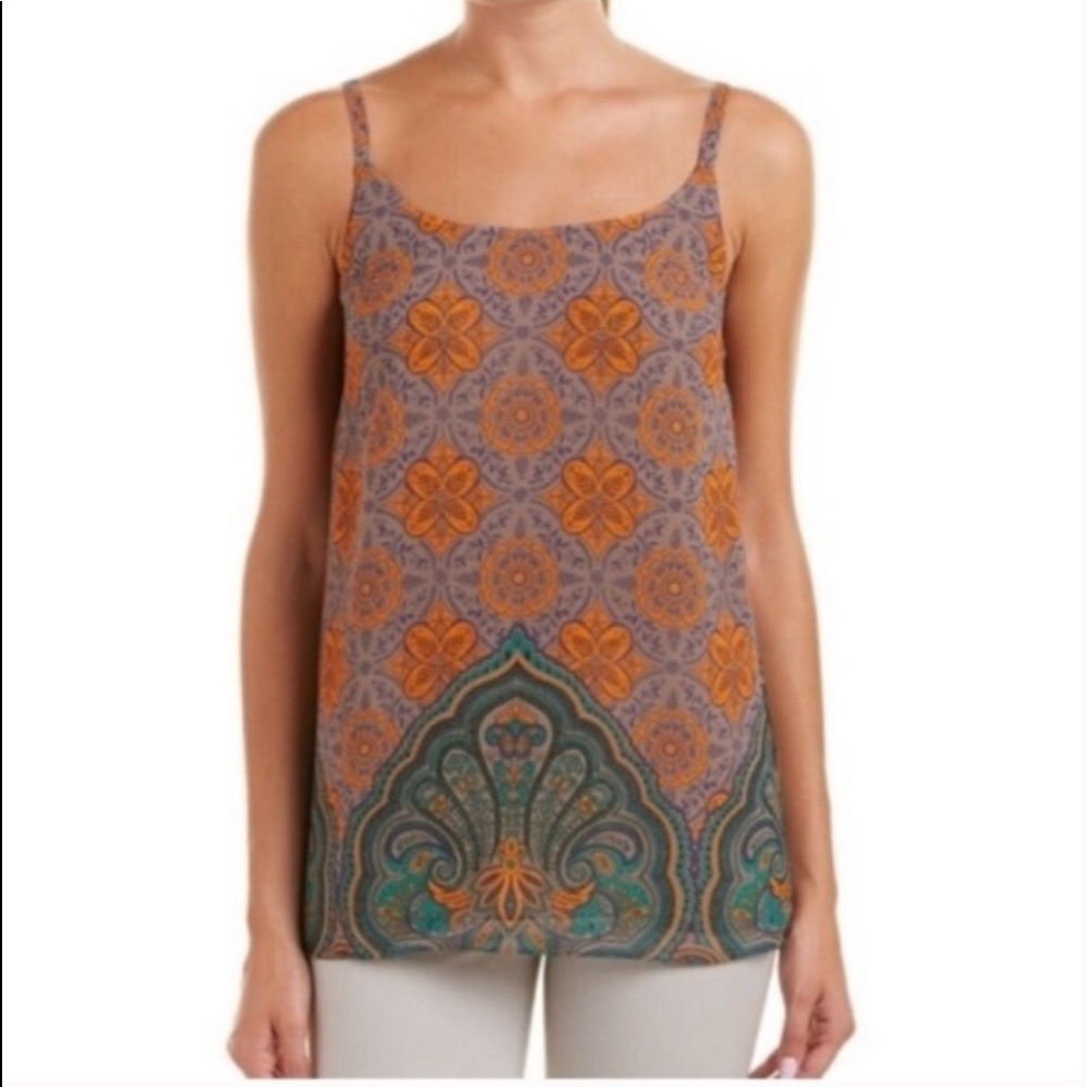 Cabi Arabesque Boho Adjustable Strap Tank Sz Small